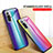 Silicone Frame Mirror Rainbow Gradient Case Cover LS2 for Xiaomi Redmi Note 10 Pro 4G