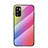 Silicone Frame Mirror Rainbow Gradient Case Cover LS2 for Xiaomi Redmi Note 10T 5G