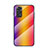 Silicone Frame Mirror Rainbow Gradient Case Cover LS2 for Xiaomi Redmi Note 11 4G (2022) Orange