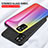 Silicone Frame Mirror Rainbow Gradient Case Cover LS2 for Xiaomi Redmi Note 11 SE 5G