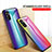 Silicone Frame Mirror Rainbow Gradient Case Cover LS2 for Xiaomi Redmi Note 11 SE 5G