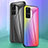 Silicone Frame Mirror Rainbow Gradient Case Cover LS2 for Xiaomi Redmi Note 12S