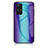 Silicone Frame Mirror Rainbow Gradient Case Cover LS2 for Xiaomi Redmi Note 12S Blue