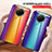 Silicone Frame Mirror Rainbow Gradient Case Cover LS2 for Xiaomi Redmi Note 9 5G