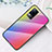 Silicone Frame Mirror Rainbow Gradient Case Cover LS3 for Vivo V21e 4G