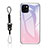 Silicone Frame Mirror Rainbow Gradient Case Cover M01 for Apple iPhone 13 Mini Pink