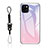 Silicone Frame Mirror Rainbow Gradient Case Cover M01 for Apple iPhone 14 Pink