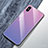 Silicone Frame Mirror Rainbow Gradient Case Cover M01 for Apple iPhone X Purple