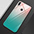 Silicone Frame Mirror Rainbow Gradient Case Cover M01 for Huawei Enjoy 9 Plus Sky Blue