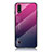 Silicone Frame Mirror Rainbow Gradient Case Cover M01 for Samsung Galaxy A01 SM-A015 Hot Pink