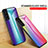 Silicone Frame Mirror Rainbow Gradient Case Cover M01 for Samsung Galaxy S21 FE 5G