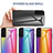 Silicone Frame Mirror Rainbow Gradient Case Cover M01 for Samsung Galaxy S24 5G