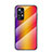 Silicone Frame Mirror Rainbow Gradient Case Cover M01 for Xiaomi Mi 12 5G Orange