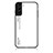 Silicone Frame Mirror Rainbow Gradient Case Cover M02 for Samsung Galaxy S21 FE 5G White