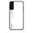 Silicone Frame Mirror Rainbow Gradient Case Cover M02 for Samsung Galaxy S22 5G White