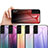 Silicone Frame Mirror Rainbow Gradient Case Cover M02 for Samsung Galaxy S24 5G