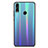 Silicone Frame Mirror Rainbow Gradient Case Cover R01 for Huawei Honor 8X Blue