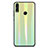 Silicone Frame Mirror Rainbow Gradient Case Cover R01 for Huawei Honor V10 Lite Green