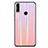 Silicone Frame Mirror Rainbow Gradient Case Cover R01 for Huawei Honor V10 Lite Rose Gold