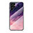 Silicone Frame Starry Sky Mirror Case Cover for Samsung Galaxy S22 Ultra 5G Purple