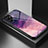 Silicone Frame Starry Sky Mirror Case Cover S01 for Samsung Galaxy S22 Ultra 5G Purple