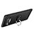 Silicone Matte Finish and Plastic Back Case with Finger Ring Stand A01 for Samsung Galaxy Note 8 Black