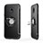 Silicone Matte Finish and Plastic Back Case with Finger Ring Stand for Samsung Galaxy J5 (2017) Duos J530F Black