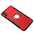 Silicone Matte Finish and Plastic Back Case with Finger Ring Stand T01 for Apple iPhone Xs Max Red