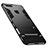 Silicone Matte Finish and Plastic Back Case with Stand for Huawei Honor 7X Black