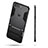 Silicone Matte Finish and Plastic Back Case with Stand for OnePlus 5T A5010 Black