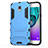 Silicone Matte Finish and Plastic Back Case with Stand for Samsung Galaxy J5 (2017) Duos J530F Blue