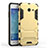 Silicone Matte Finish and Plastic Back Case with Stand for Samsung Galaxy J5 (2017) Version Americaine Gold