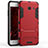 Silicone Matte Finish and Plastic Back Case with Stand for Samsung Galaxy J5 (2017) Version Americaine Red