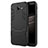 Silicone Matte Finish and Plastic Back Case with Stand for Samsung Galaxy J6 (2018) J600F Black