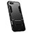 Silicone Matte Finish and Plastic Back Case with Stand R01 for Huawei Nova 2S Black