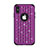 Silicone Matte Finish and Plastic Back Cover Case 360 Degrees Bling-Bling for Apple iPhone X Purple