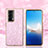 Silicone Matte Finish and Plastic Back Cover Case 360 Degrees Bling-Bling for Huawei Honor Magic Vs2 5G Pink