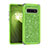 Silicone Matte Finish and Plastic Back Cover Case 360 Degrees Bling-Bling for Samsung Galaxy S10 Plus Green