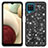 Silicone Matte Finish and Plastic Back Cover Case 360 Degrees Bling-Bling JX1 for Samsung Galaxy A12 5G Black