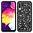 Silicone Matte Finish and Plastic Back Cover Case 360 Degrees Bling-Bling JX1 for Samsung Galaxy A50S Black
