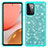 Silicone Matte Finish and Plastic Back Cover Case 360 Degrees Bling-Bling JX1 for Samsung Galaxy A72 4G Cyan