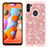 Silicone Matte Finish and Plastic Back Cover Case 360 Degrees Bling-Bling JX1 for Samsung Galaxy M11