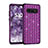 Silicone Matte Finish and Plastic Back Cover Case 360 Degrees Bling-Bling U01 for Samsung Galaxy S10 5G Purple