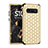 Silicone Matte Finish and Plastic Back Cover Case 360 Degrees Bling-Bling U01 for Samsung Galaxy S10 Gold and Black