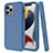 Silicone Matte Finish and Plastic Back Cover Case 360 Degrees for Apple iPhone 13 Pro Max Blue