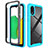 Silicone Matte Finish and Plastic Back Cover Case 360 Degrees for Samsung Galaxy A03 Core