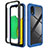 Silicone Matte Finish and Plastic Back Cover Case 360 Degrees for Samsung Galaxy A03 Core Blue