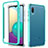 Silicone Matte Finish and Plastic Back Cover Case 360 Degrees for Samsung Galaxy M02 Green