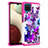 Silicone Matte Finish and Plastic Back Cover Case 360 Degrees JX1 for Samsung Galaxy M12 Hot Pink