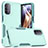 Silicone Matte Finish and Plastic Back Cover Case 360 Degrees MQ1 for Motorola Moto G31 Cyan